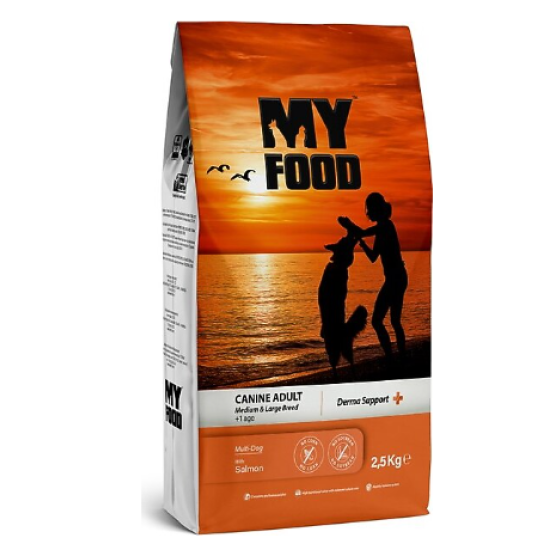 MyFood Orta & Büyük Irk Yetişkin Köpek Maması Somonlu 2,5 kilo